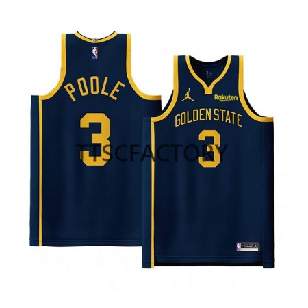 Dres Golden State Warriors Jordan Poole 3 Jordan 2022-23 Statement Edition Navy Swingman - Muške